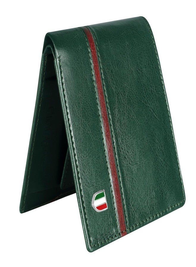 GIOVANNY Faux Leather Green Wallet for Men | GVN-GRNCHLIN - Image 2
